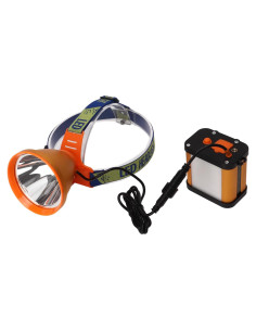 Linterna Frontal LED Jauarta 6400mAh Ajustable USB