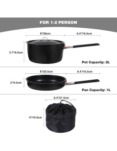 Juego de Utensilios de Cocina REDCAMP para Camping 6 Piezas 2