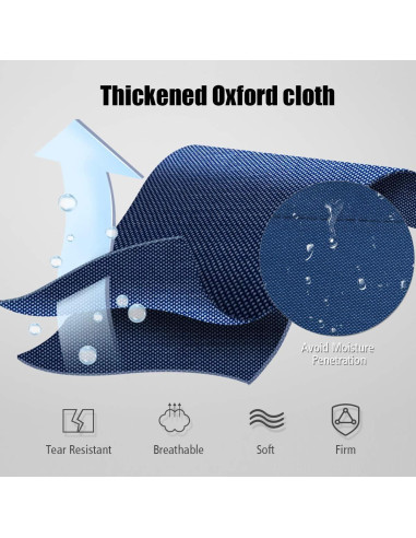 Cama de Camping Plegable GYMAX Azul, Alta Resistencia 136 kg