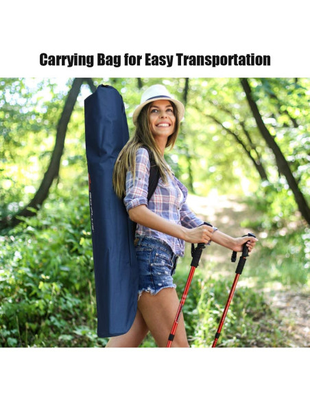 Cama de Camping Plegable GYMAX Azul, Alta Resistencia 136 kg