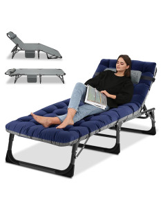 Cama de Camping Plegable LILYPELLE Azul Marino 4 Posiciones