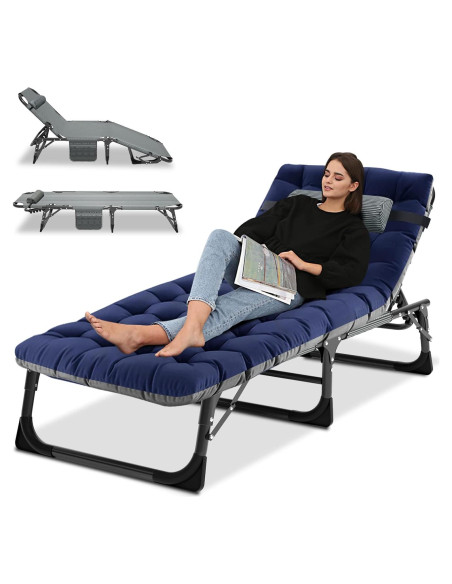 Cama de Camping Plegable LILYPELLE Azul Marino 4 Posiciones
