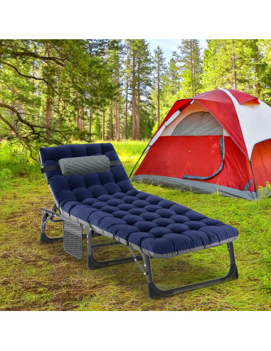 Cama de Camping Plegable LILYPELLE Azul Marino 4 Posiciones