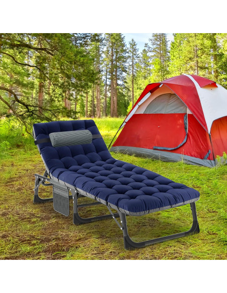 Cama de Camping Plegable LILYPELLE Azul Marino 4 Posiciones