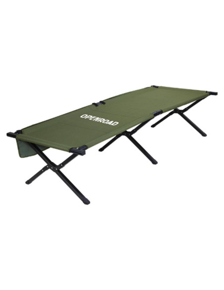 Cama de Camping Plegable OPENROAD - Soporta 250kg, 100cm