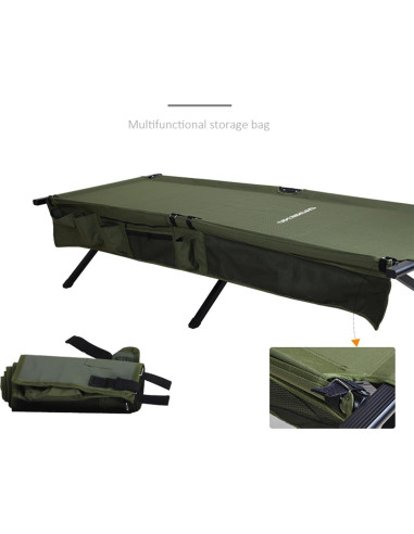 Cama de Camping Plegable OPENROAD - Soporta 250kg, 100cm