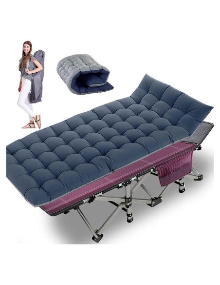 Cama de Camping Plegable Barbella con Colchón 190x71 cm
