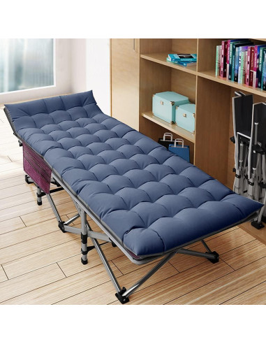 Cama de Camping Plegable Barbella con Colchón 190x71 cm