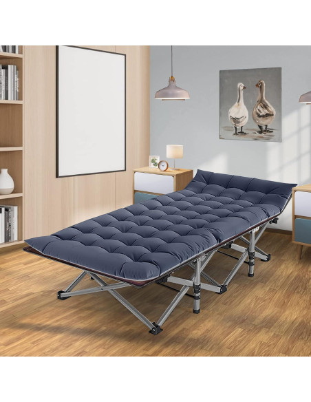 Cama de Camping Plegable Barbella con Colchón 190x71 cm