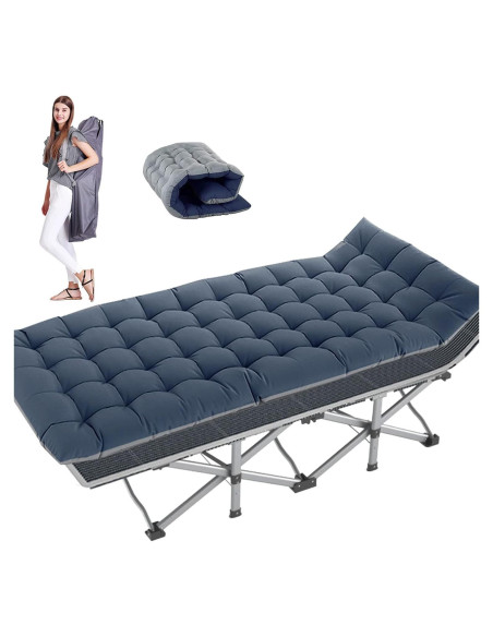 Cama de Camping Plegable Barbella con Colchón 190x71 cm