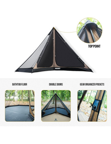 Carpa Interior de Malla OneTigris para 2 Personas - Impermeable 4000mm