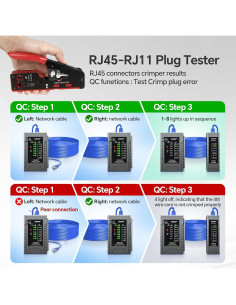 Kit de Crimpado y Probador de Cable Noyafa 468YS - Ethernet RJ45 2