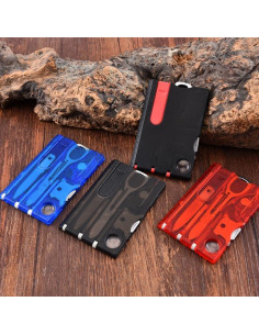 Tarjeta Multifuncional de Supervivencia JJLFresheners Negra 2