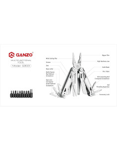 Multiherramienta Ganzo G303 21-en-1 Acero Inoxidable Gris 2