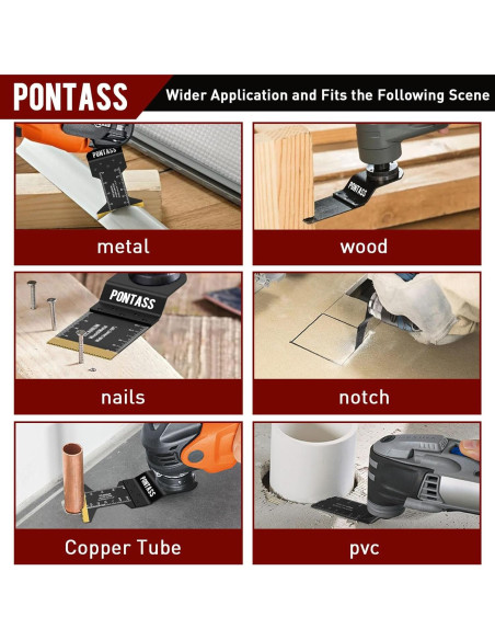 27 Hojas de Sierra Oscilante PONTASS para Metal y Madera