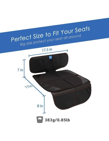 Protector de Asiento de Coche Funbliss Negro para Niños