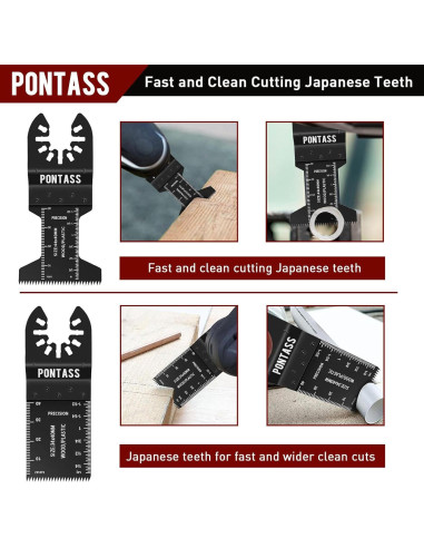 27 Hojas de Sierra Oscilante PONTASS para Metal y Madera