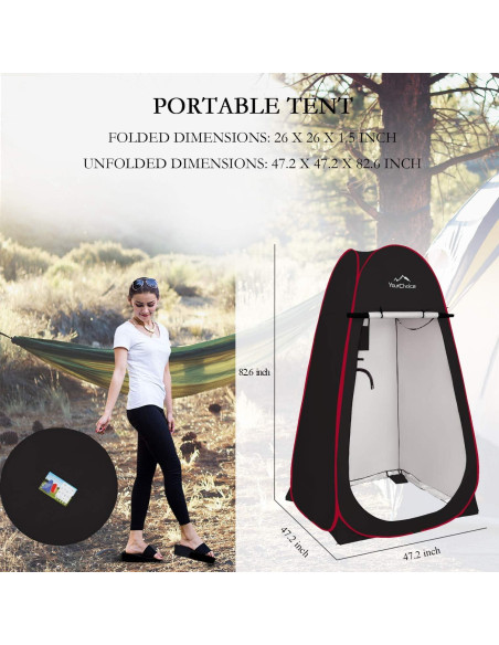 Carpa de Privacidad Pop Up Tu Elección XL 210.8 cm Camping