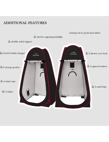 Carpa de Privacidad Pop Up Tu Elección XL 210.8 cm Camping