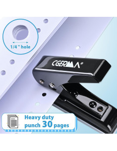 Perforadora de Un Solo Orificio Cgerma 507A Negra 30 Hojas 2