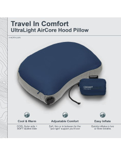 Almohada Inflable Ultraligera COCOON para Camping 28x38 cm 2