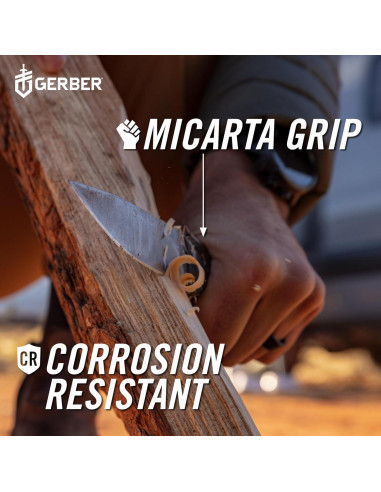 Cuchillo Fijo Gerber Gear Convoy 21.6 cm Micarta Gris