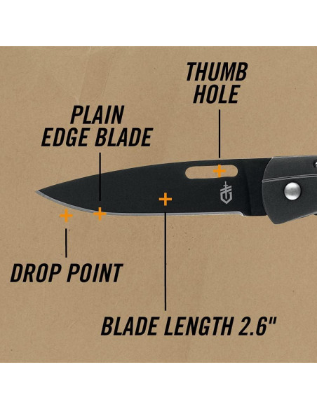 Cuchillo Plegable Gerber STL 2.0 Negro 5.1" (12.95 cm)