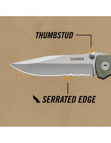 Cuchillo Plegable Gerber Air Ranger 18.6 cm Borde Serrado