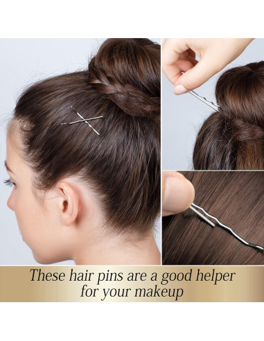 100 Pasadores de Pelo Kanprincess Negro con Caja Almacenamiento