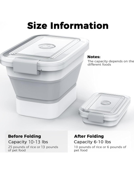 Contenedor de Almacenamiento Plegable DDMOMMY 9L para Comida de Perros Contenedor de Almacenamiento Plegable DDMOMMY 9L para Comida de Perros