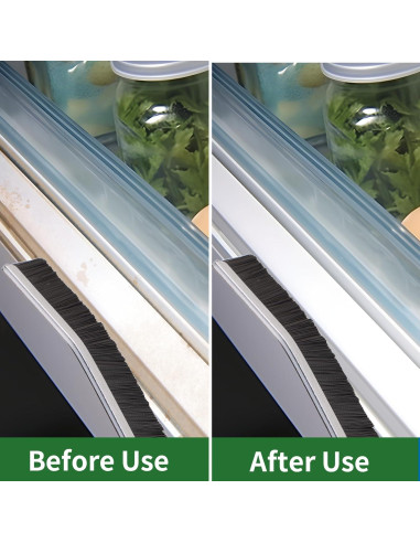 2 Cepillos de Limpieza de Ranuras POPGIO con Cerdas Duras