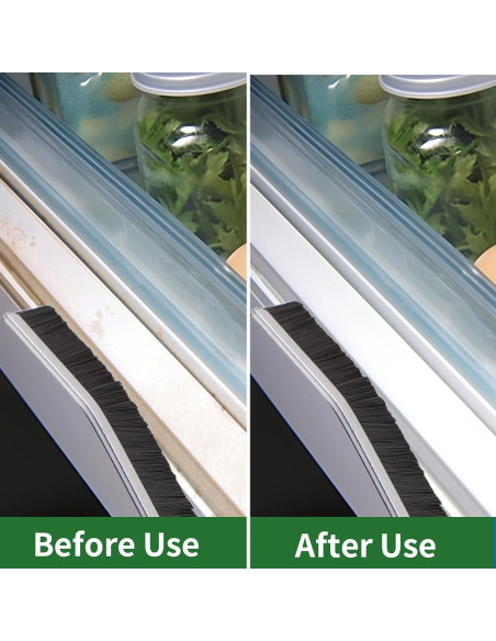 2 Cepillos de Limpieza de Ranuras POPGIO con Cerdas Duras