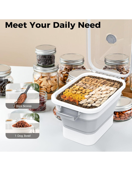 Contenedor de Almacenamiento Plegable DDMOMMY 9L para Comida de Perros Contenedor de Almacenamiento Plegable DDMOMMY 9L para Comida de Perros