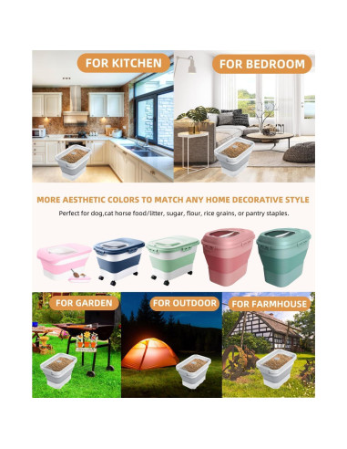 Contenedor de Almacenamiento Plegable DDMOMMY 9L para Comida de Perros