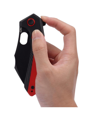 Cuchillo Plegable CJRB Caldera J1923 EDC Rojo G10 8.9 cm