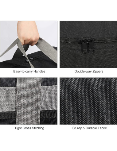 Bolsa de Viaje Plegable REDCAMP 100L Impermeable Negra