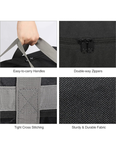 Bolsa de Viaje Plegable REDCAMP 100L Impermeable Negra