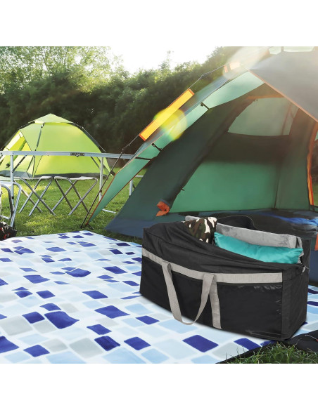 Bolsa de Viaje Plegable REDCAMP 100L Impermeable Negra