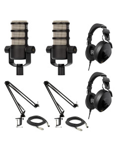 Paquete de Micrófonos Dinámicos Rode PodMic y Accesorios