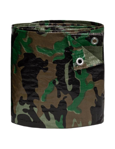 Lona Camuflaje 6x8 Tarp Supply HDPE Impermeable UV 5 Mils