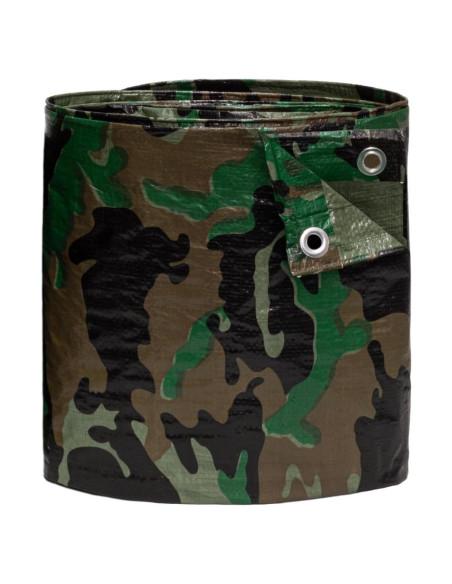 Lona Camuflaje 6x8 Tarp Supply HDPE Impermeable UV 5 Mils