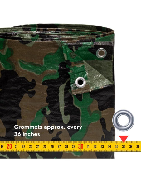 Lona Camuflaje 6x8 Tarp Supply HDPE Impermeable UV 5 Mils