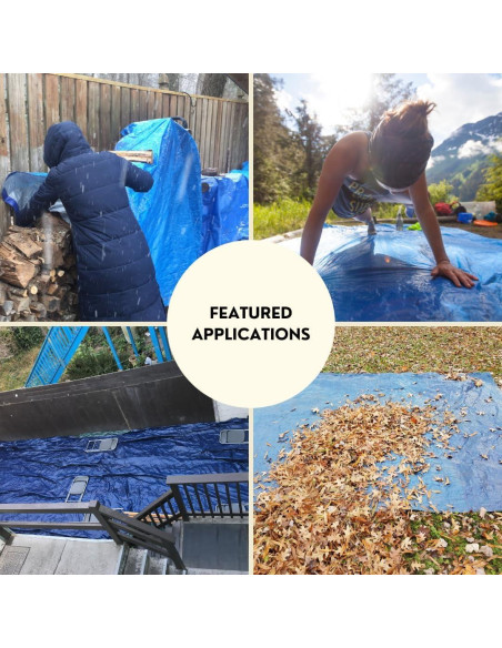 Lona Camuflaje 6x8 Tarp Supply HDPE Impermeable UV 5 Mils