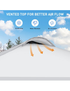 Toldo Plegable Oneofics 8x8 Pies Impermeable Ajustable 2