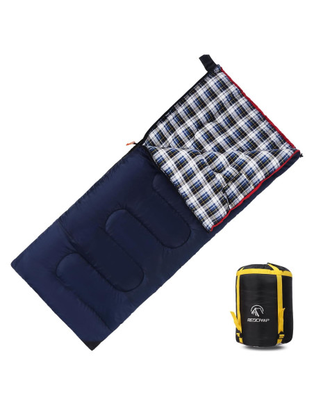 Saco de Dormir REDCAMP Algodón Flanela 4lbs Camping 190x84cm