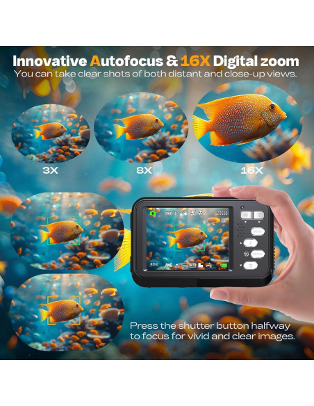 Cámara Submarina HICSHON WDC901 4K 48MP IP68 3.35M