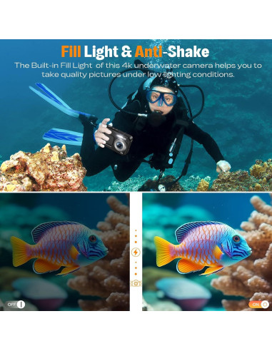 Cámara Submarina HICSHON WDC901 4K 48MP IP68 3.35M