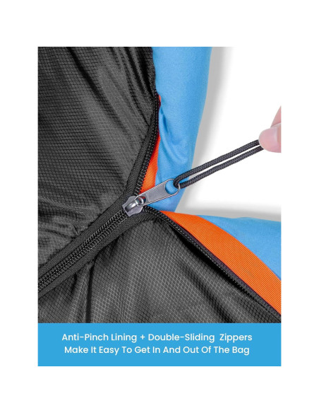 Saco de Dormir KAMPKEEPER 3-4 Temporadas Impermeable Azul