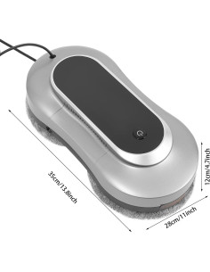 Robot Limpiador de Ventanas FairyPagoda Gris Plateado 1.16kg 2