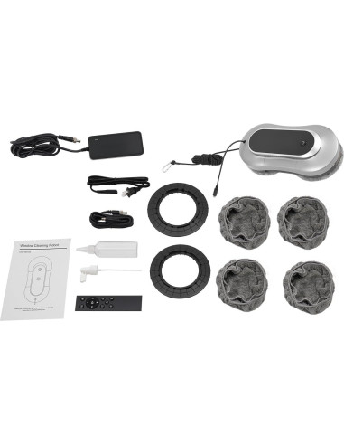 Robot Limpiador de Ventanas FairyPagoda Gris Plateado 1.16kg